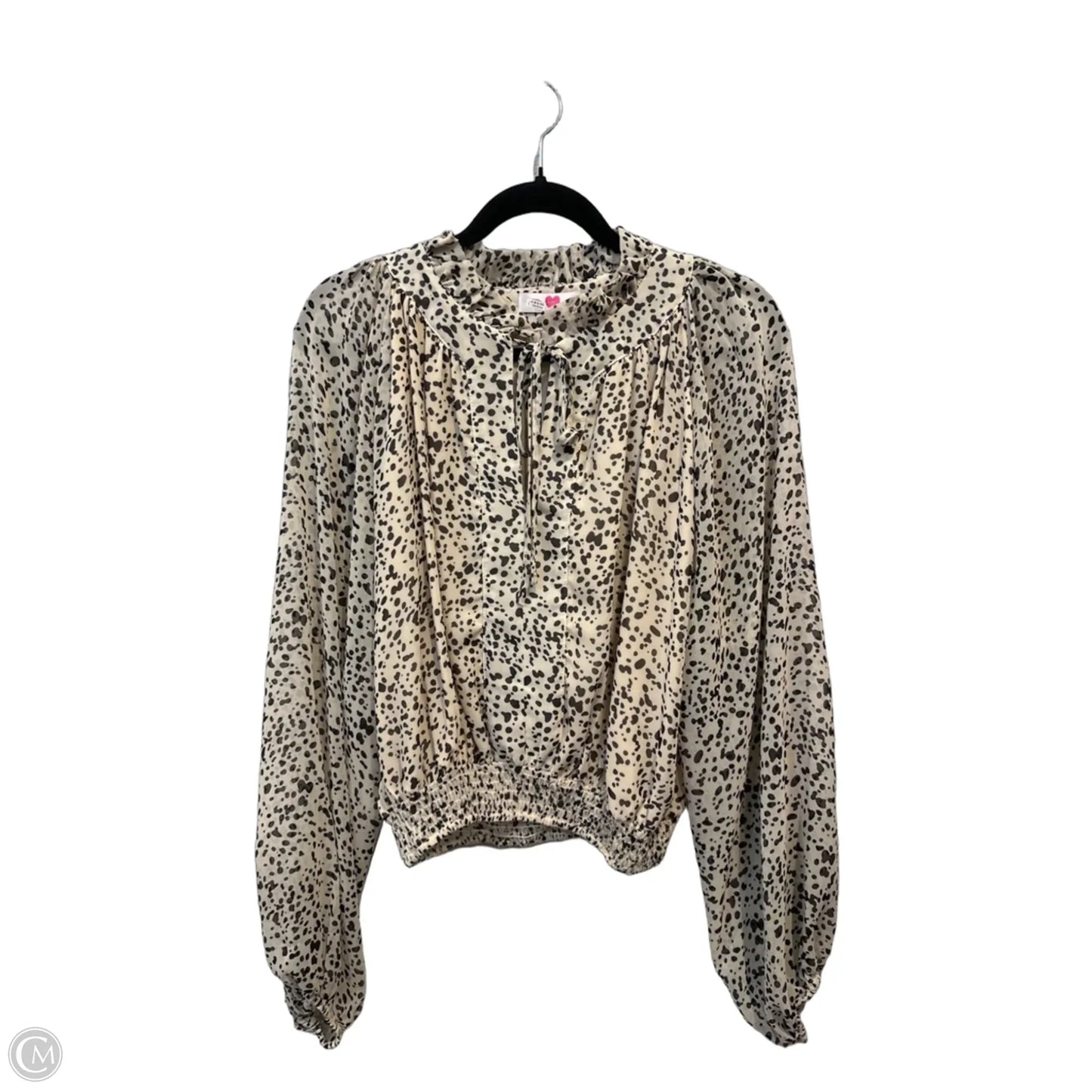 Top Long Sleeve By Buddy Love In Animal Print, Size: S