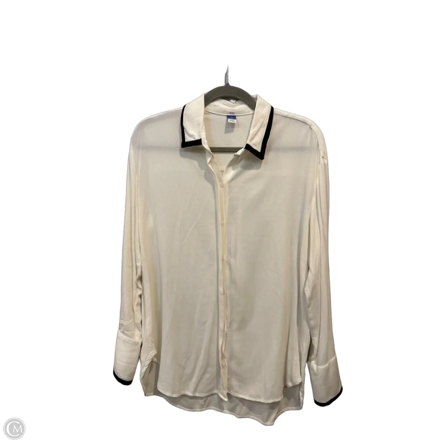 Top Long Sleeve By Old Navy In White, Size: M
