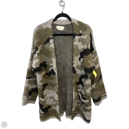 Sweater Cardigan By Anthropologie In Camouflage Print, Size: Xs