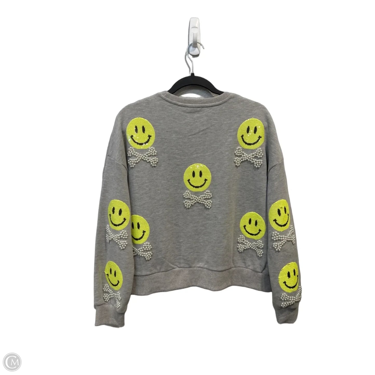 Sweatshirt Crewneck By Queen Of Sparkles In Grey, Size: Xs