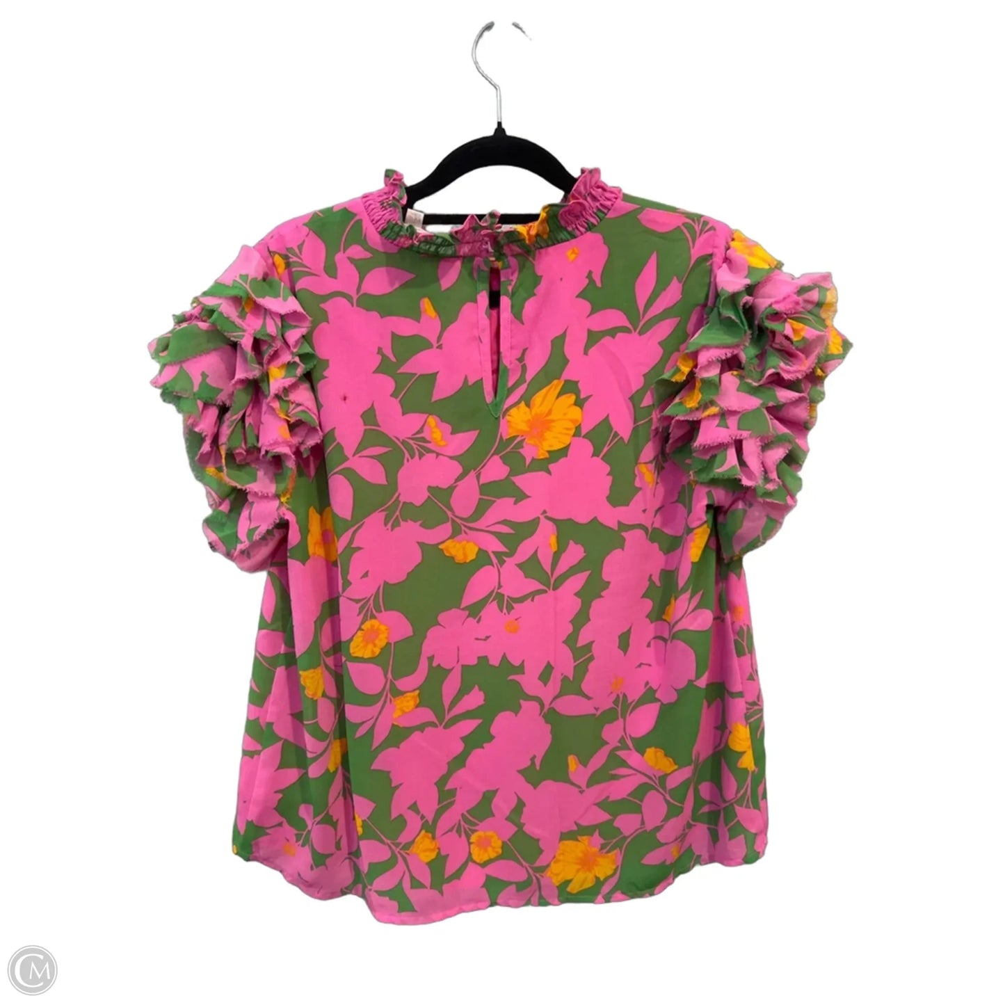Top Sleeveless By Sugar Lips In Floral Print, Size: S