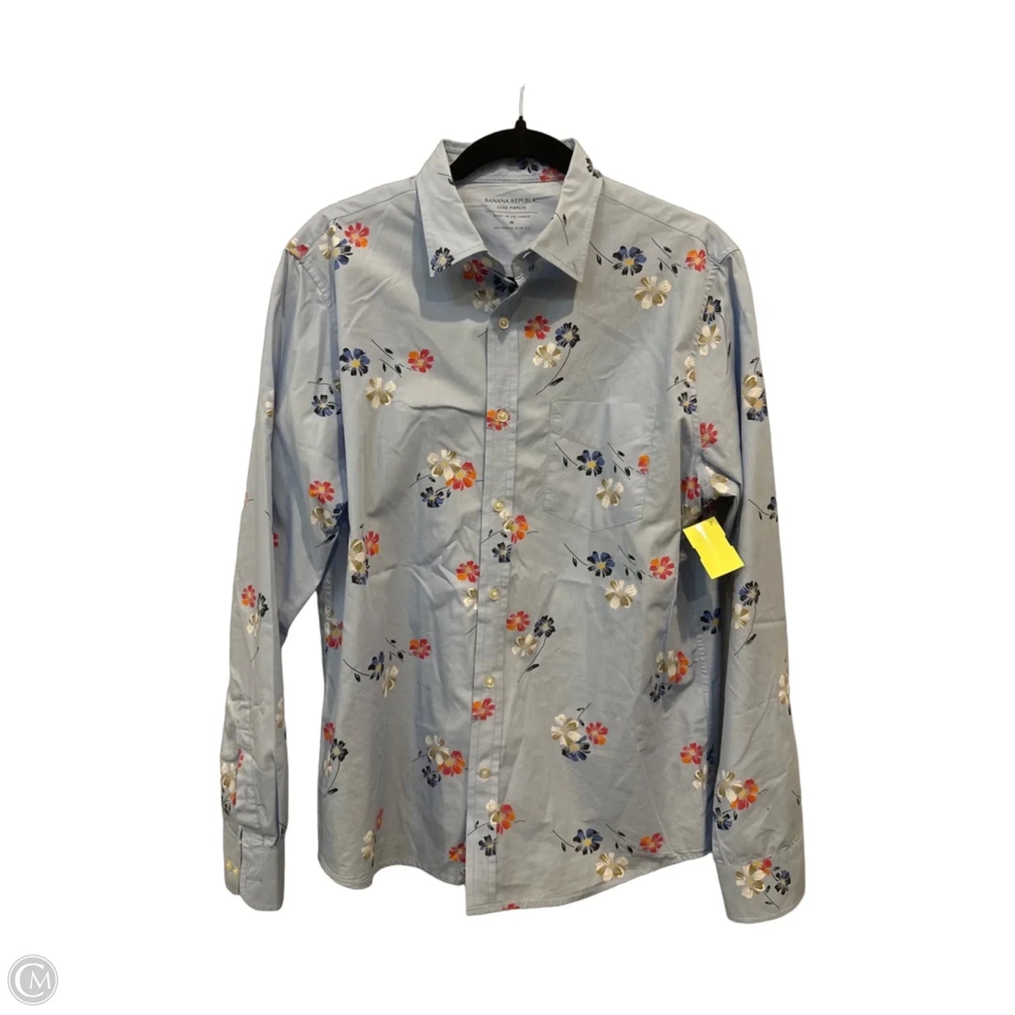 Top Long Sleeve By Banana Republic In Floral Print, Size: M