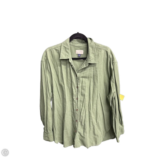 Top Long Sleeve By Universal Thread In Green, Size: L