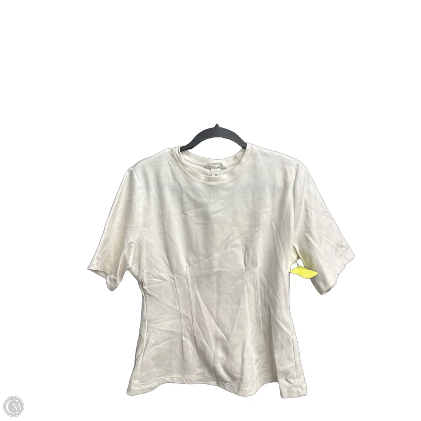 Top Short Sleeve By H&m In Cream, Size: M