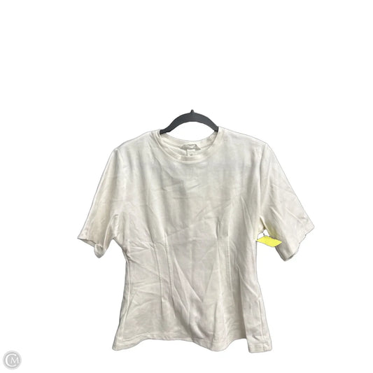 Top Short Sleeve By H&m In Cream, Size: M