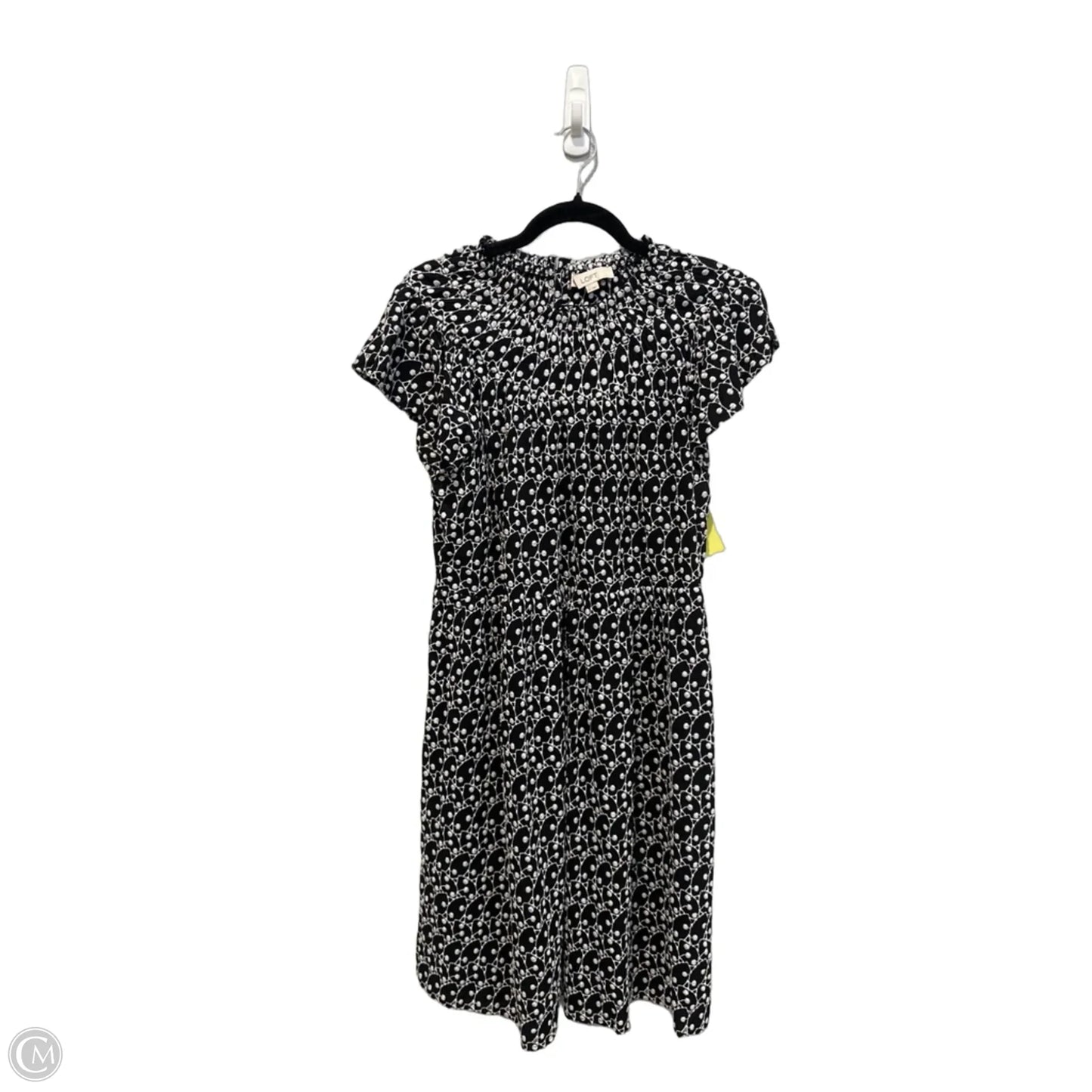Dress Casual Midi By Loft In Black & White, Size: M