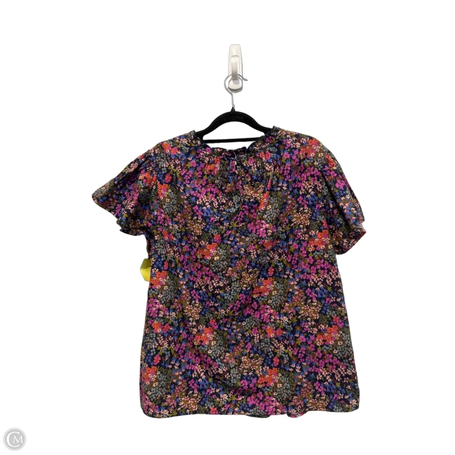Top Short Sleeve By Time And Tru In Floral Print, Size: L