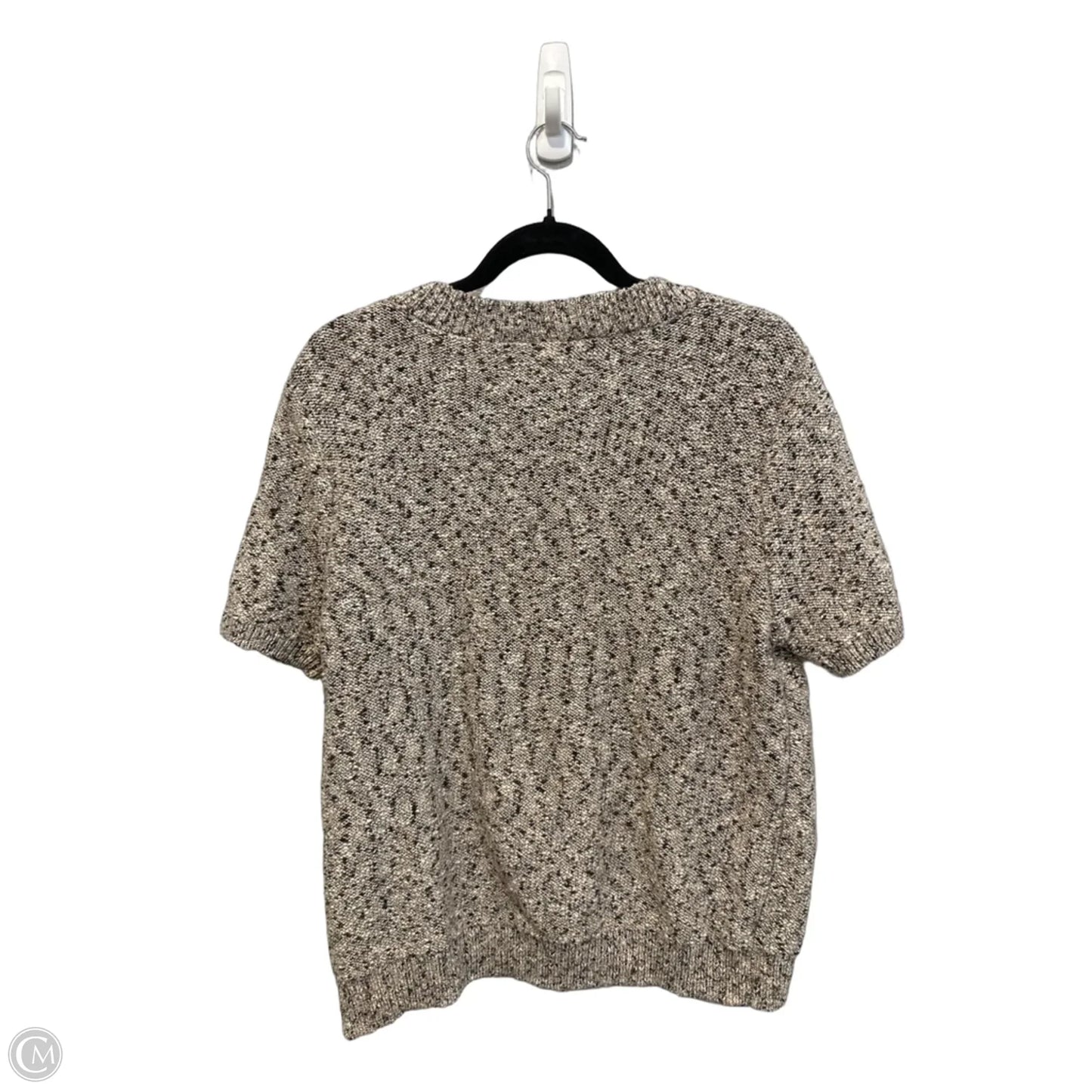 Top Short Sleeve By Loft In Brown, Size: L
