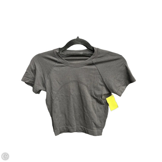 Athletic Top Short Sleeve By Lululemon In Black, Size: 2