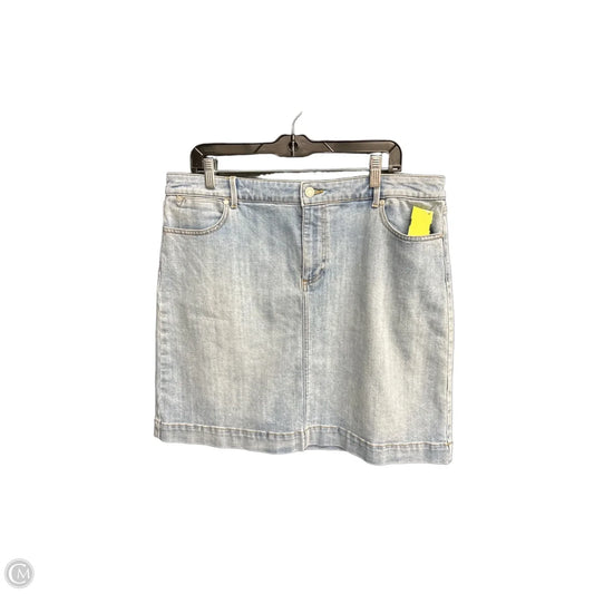 Skirt Mini & Short By Talbots In Blue Denim, Size: 16