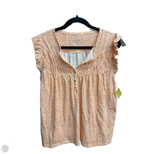 Top Sleeveless By Loft In Animal Print, Size: L