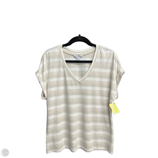 Top Short Sleeve By Tommy Bahama In Striped Pattern, Size: Xs
