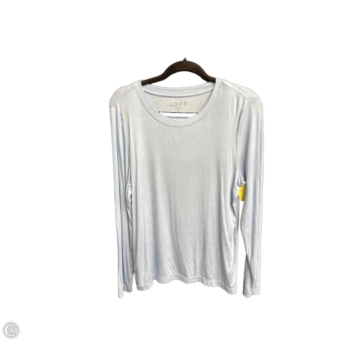 Top Long Sleeve Basic By Loft In Blue, Size: Xl