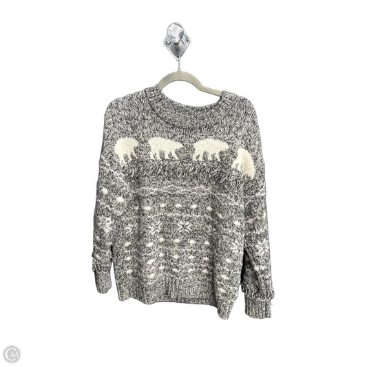 Sweater By Loft In Grey, Size: L