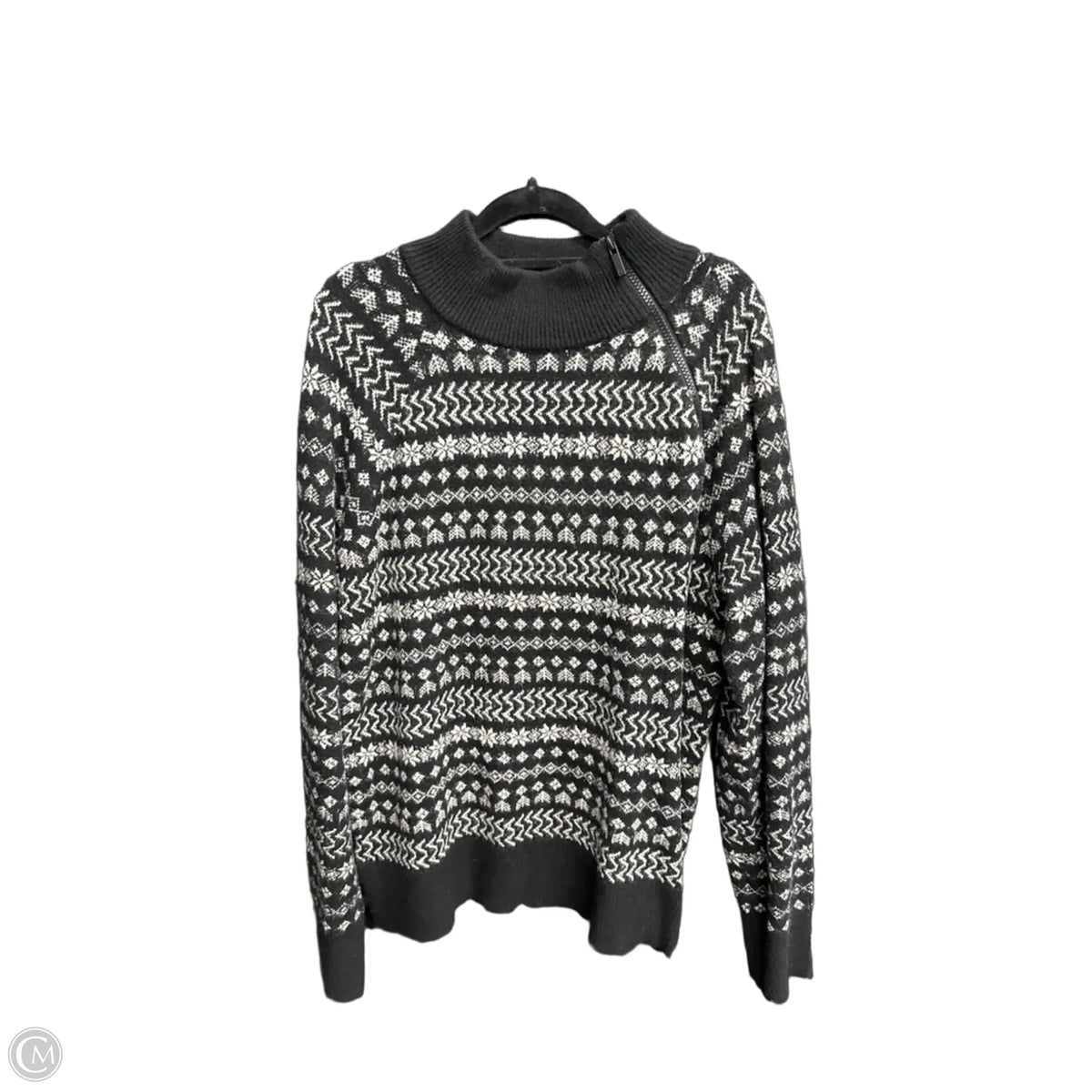Sweater By Lou And Grey In Black & Grey, Size: M