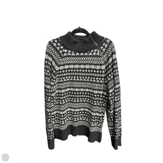 Sweater By Lou And Grey In Black & Grey, Size: M