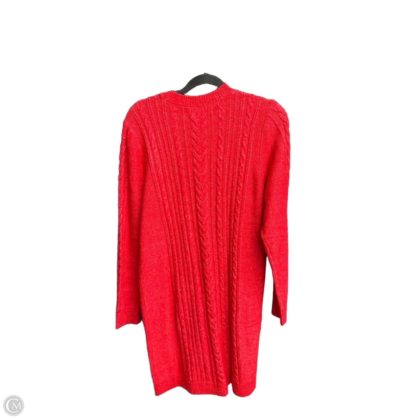 Dress Sweater By Loft In Red, Size: L