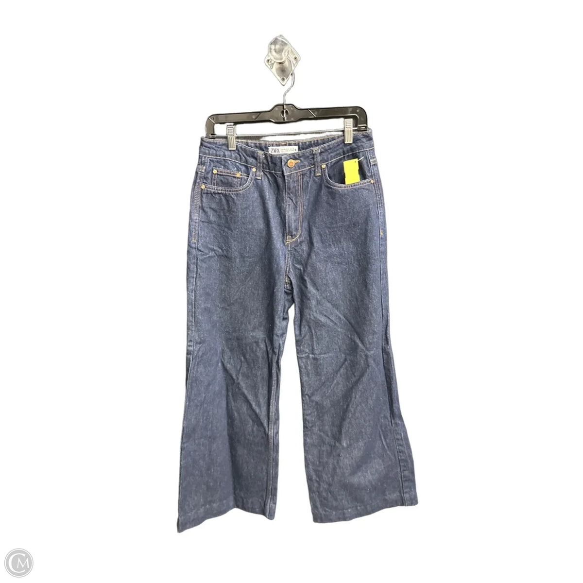 Jeans Wide Leg By Zara In Blue Denim, Size: 6