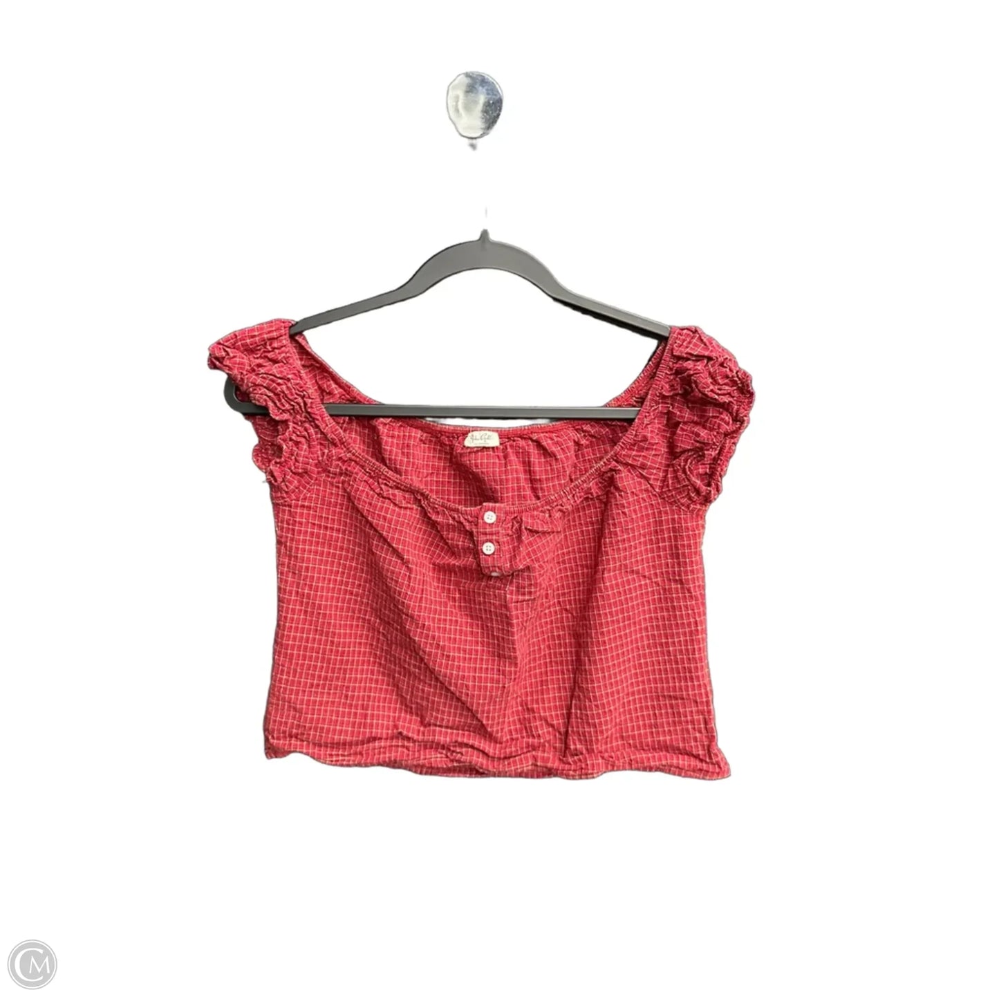 Top Sleeveless By John Galt In Checkered Pattern, Size: S