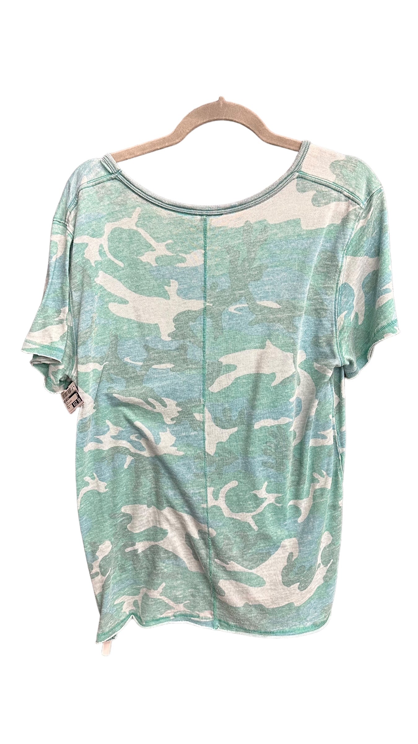 Camouflage Print Top Short Sleeve Free People, Size M