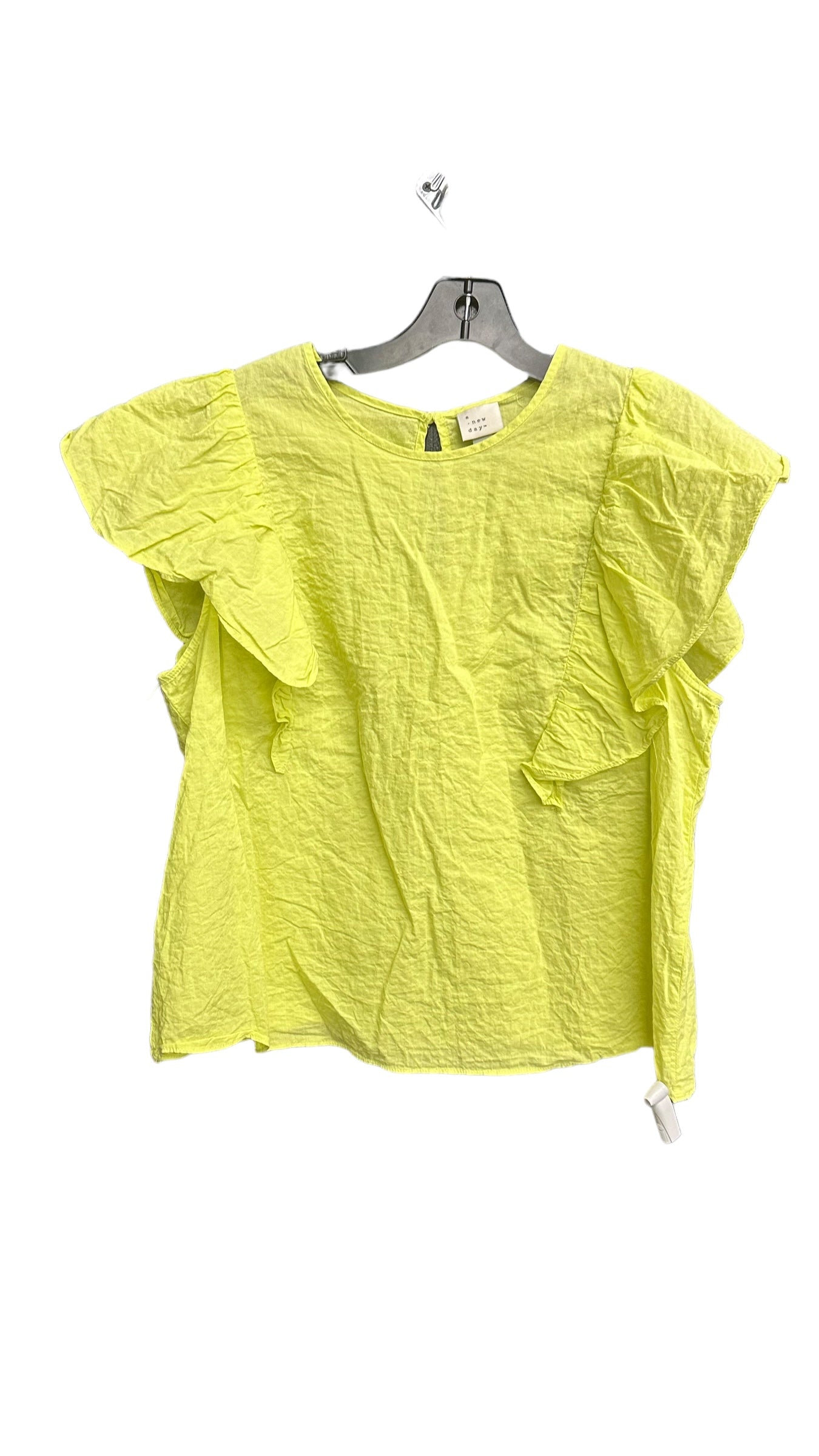 Yellow Top Short Sleeve A New Day, Size Xl