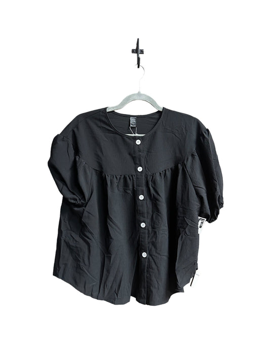 Black Top Short Sleeve Clothes Mentor, Size L