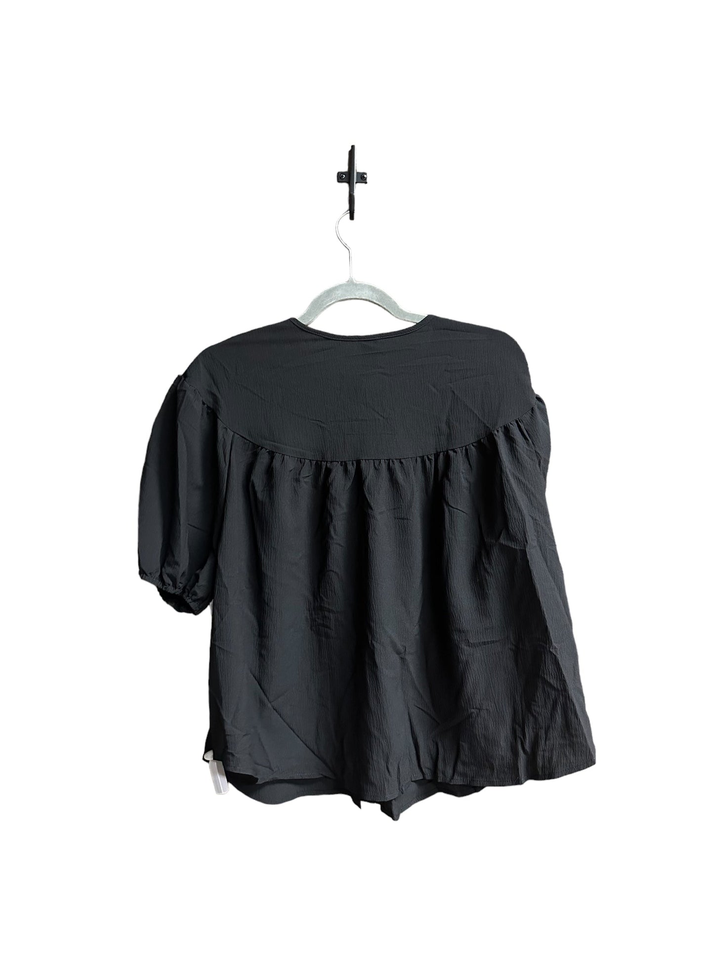 Black Top Short Sleeve Clothes Mentor, Size L