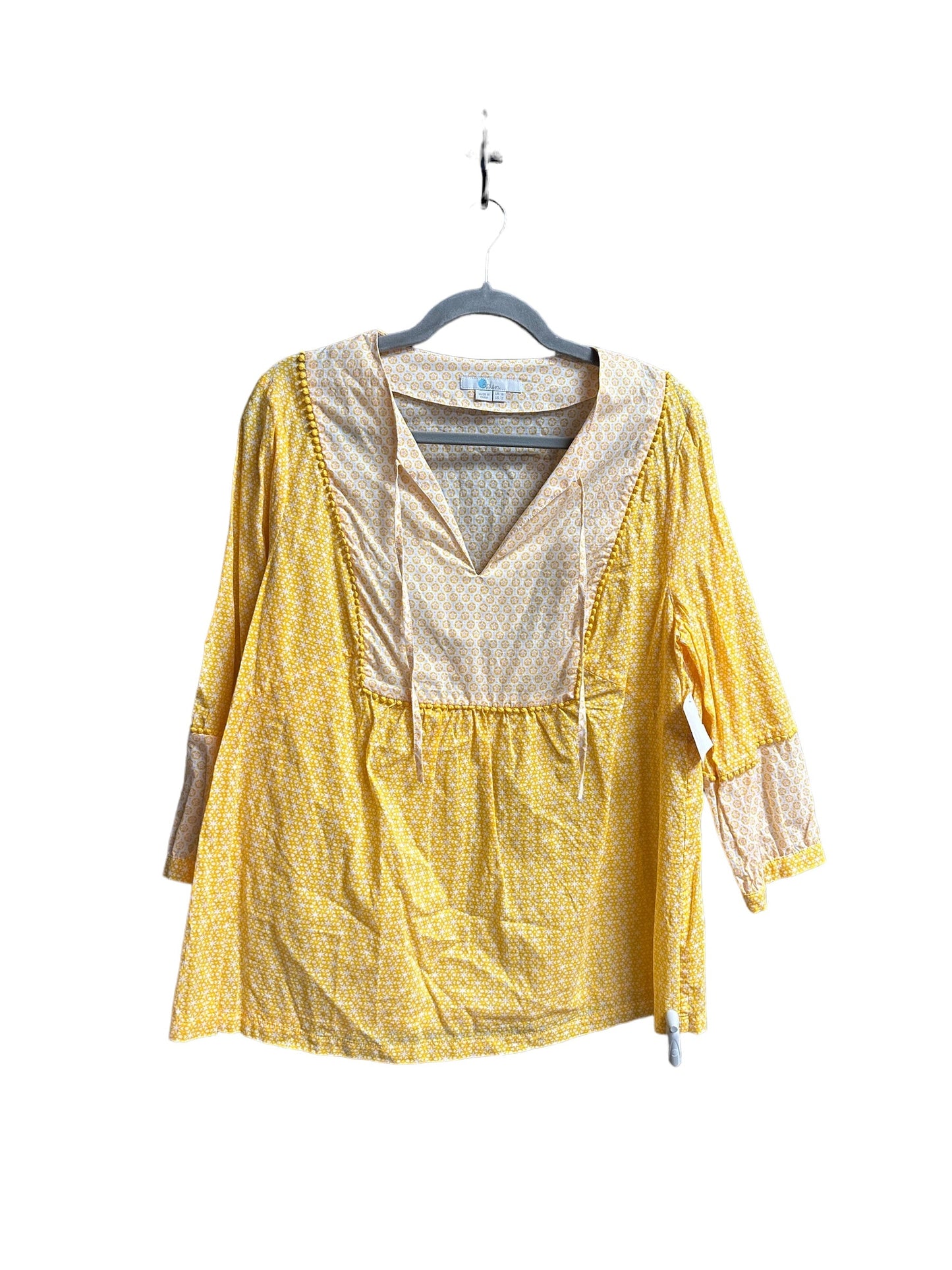 Yellow Top 3/4 Sleeve Boden, Size L