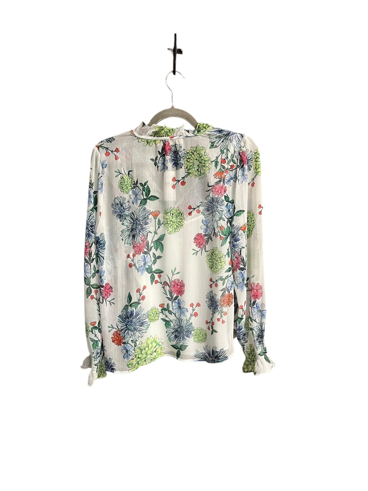 Top Long Sleeve By Loft In Floral Print, Size: S