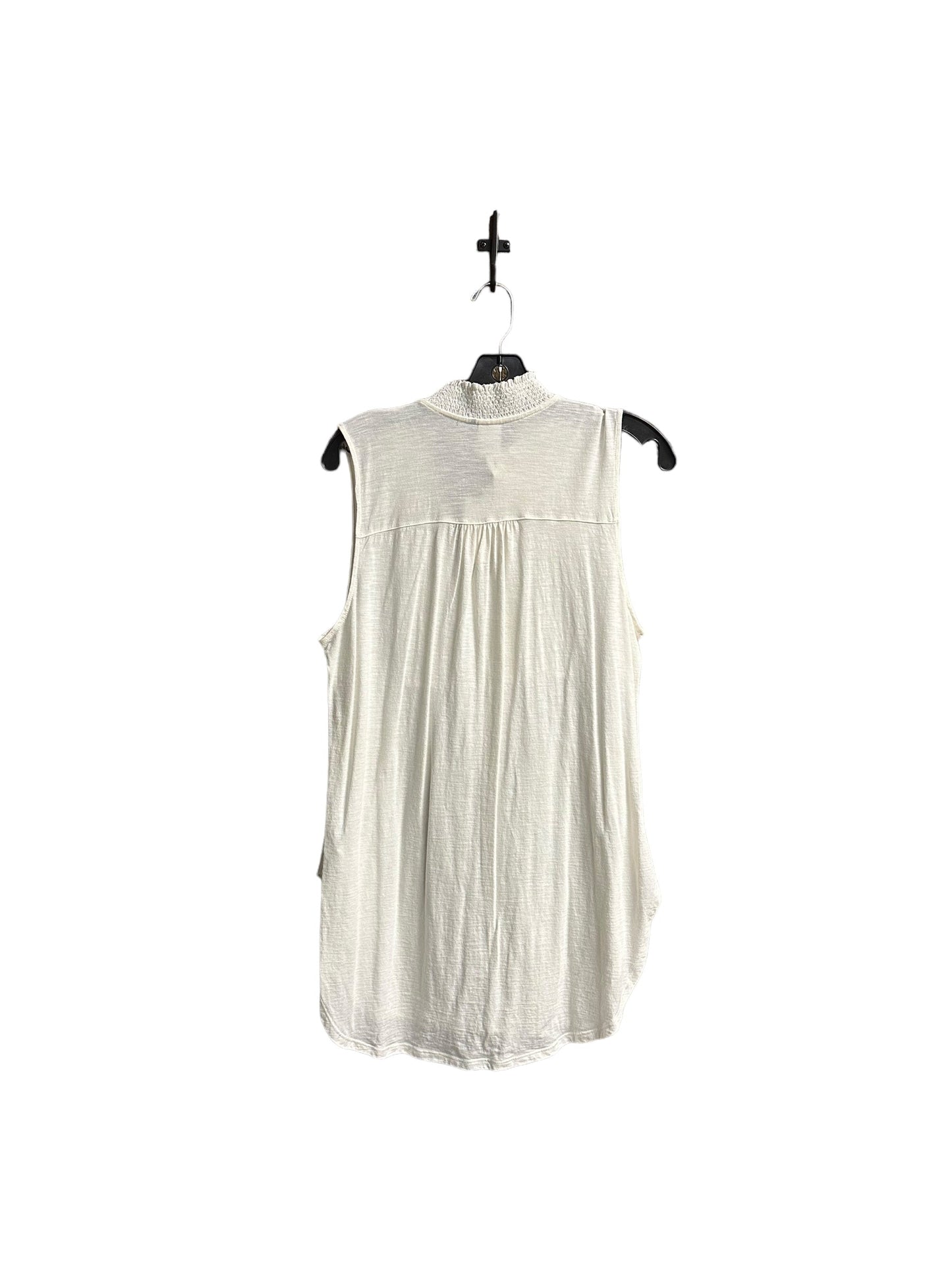 Top Sleeveless By Anthropologie In Cream, Size: M