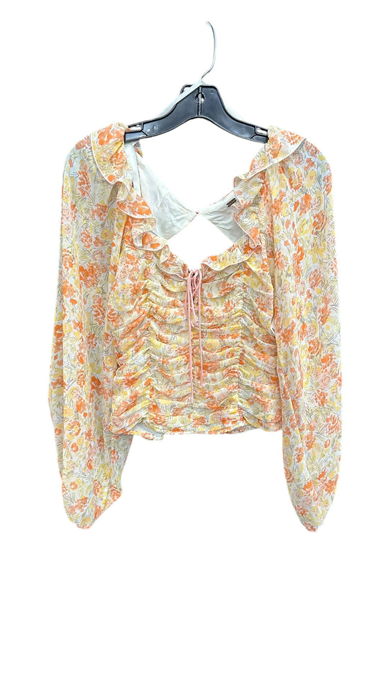 Top Long Sleeve By Free People In Floral Print, Size: S