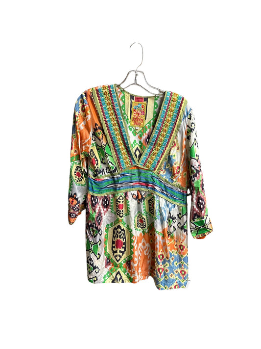 Top Long Sleeve By Johnny Was In Multi-colored, Size: M