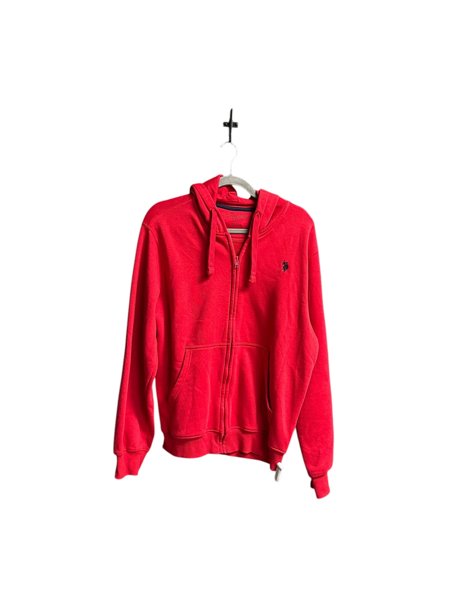 Sweatshirt Hoodie By Polo Ralph Lauren In Red, Size: M