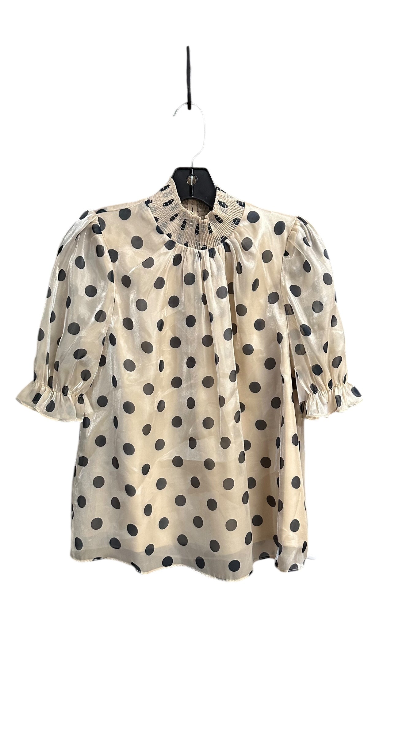 Top Short Sleeve By English Factory In Polkadot Pattern, Size: Xs