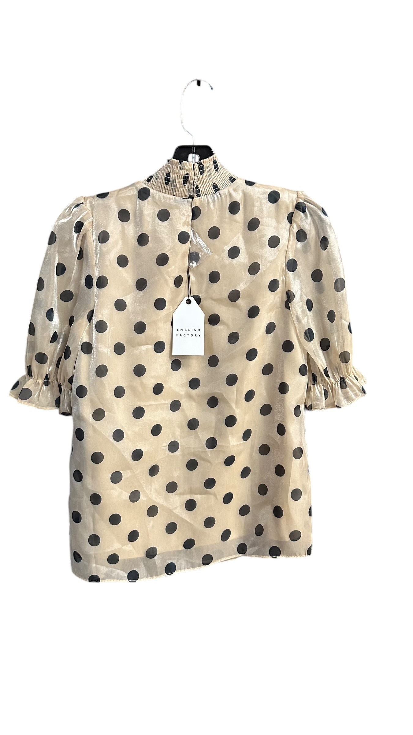 Top Short Sleeve By English Factory In Polkadot Pattern, Size: Xs