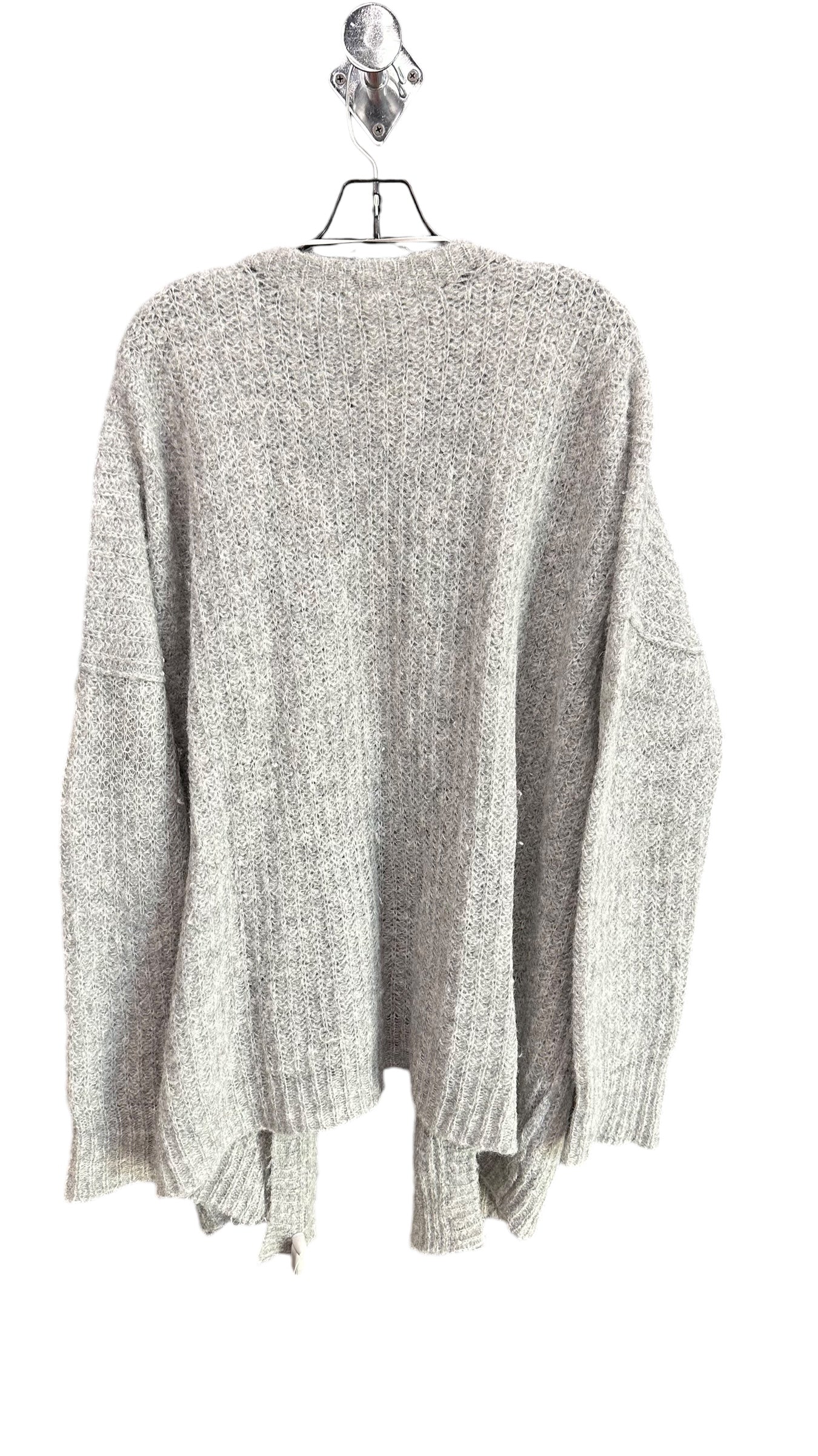 Sweater Cardigan By Free People In Grey, Size: L