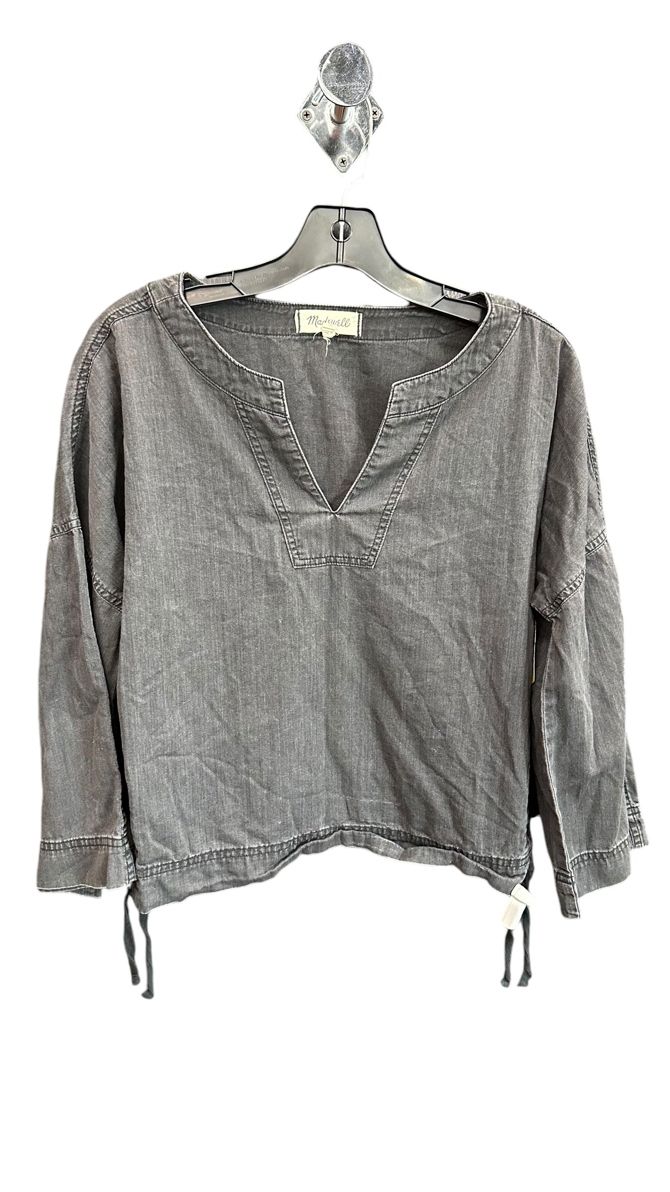 Top Long Sleeve By Madewell In Black, Size: Xs