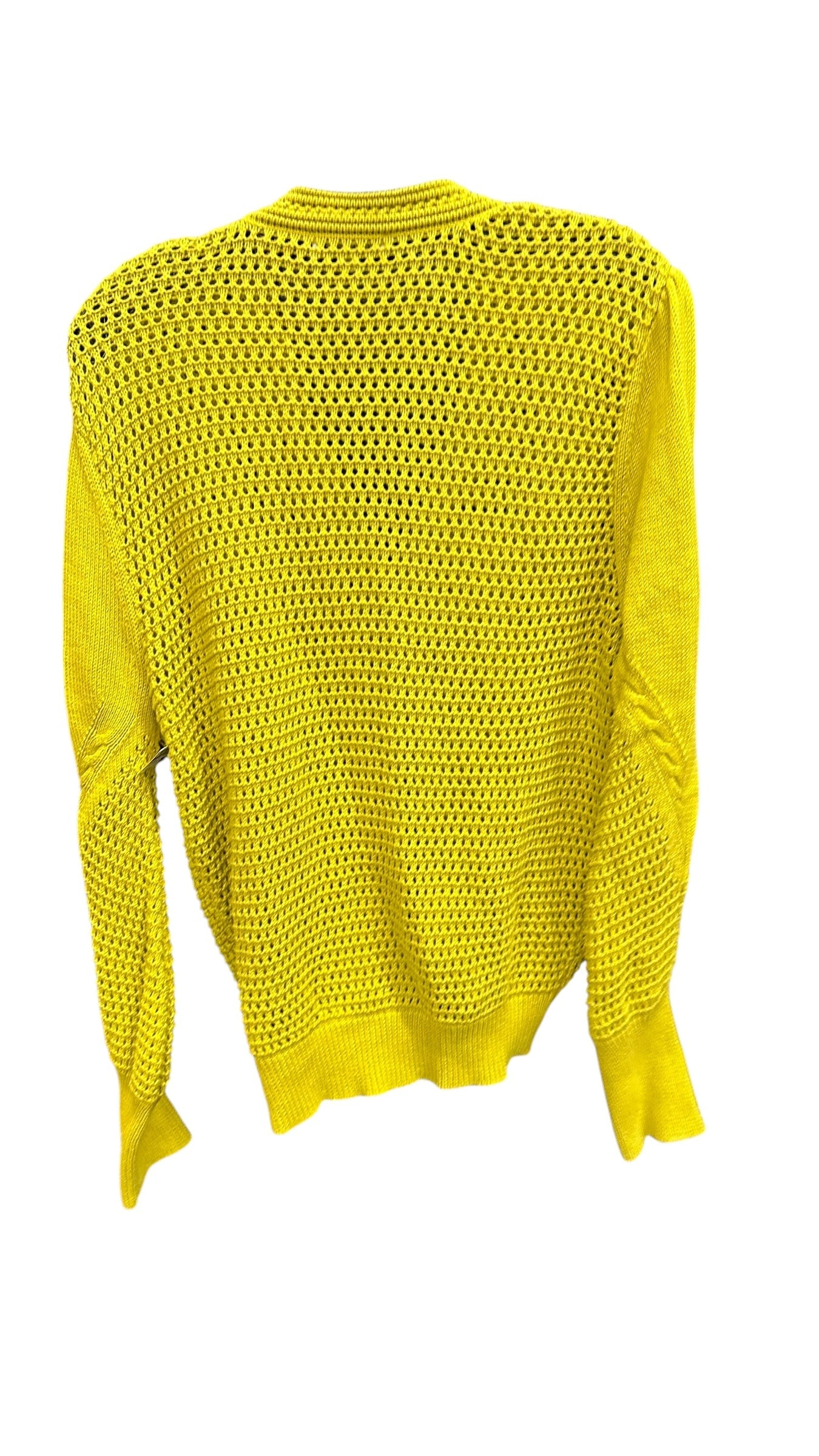 Sweater Cardigan By Clothes Mentor In Yellow, Size: L