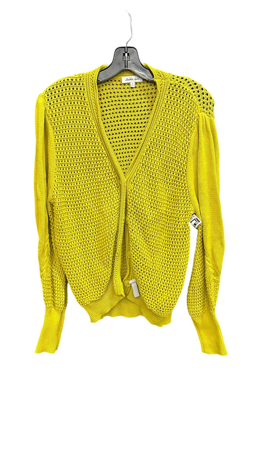 Sweater Cardigan By Clothes Mentor In Yellow, Size: L