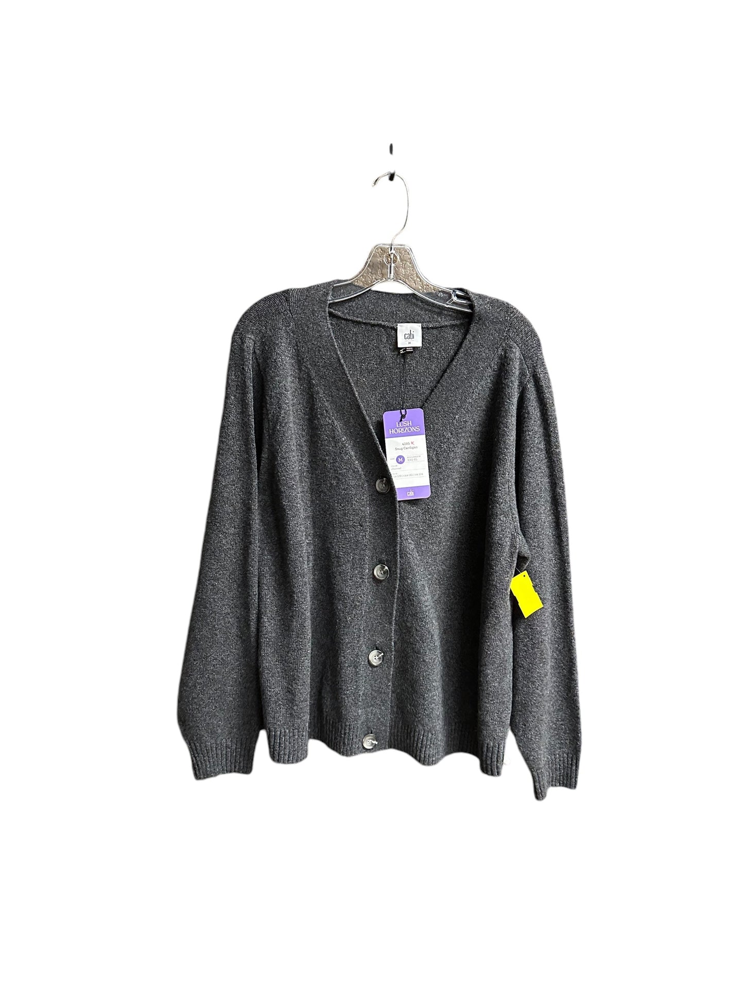 Sweater Cardigan By Cabi In Grey, Size: M