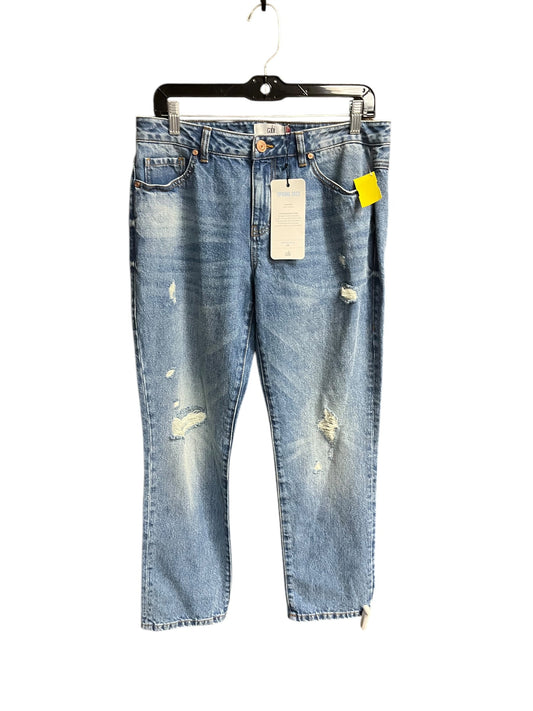 Jeans Straight By Cabi In Blue Denim, Size: 6