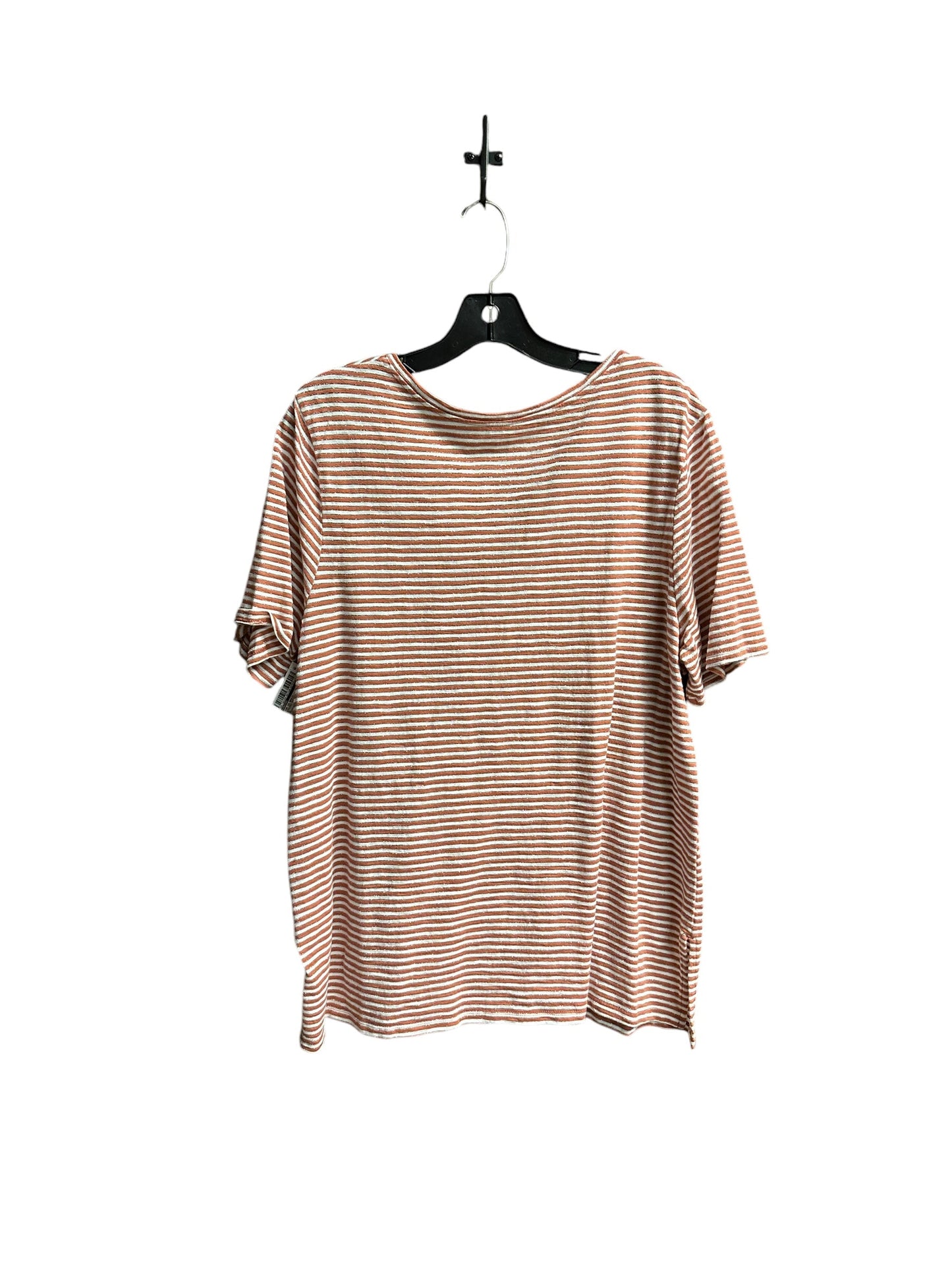 Top Short Sleeve Basic By Chicos In Striped Pattern, Size: Xl