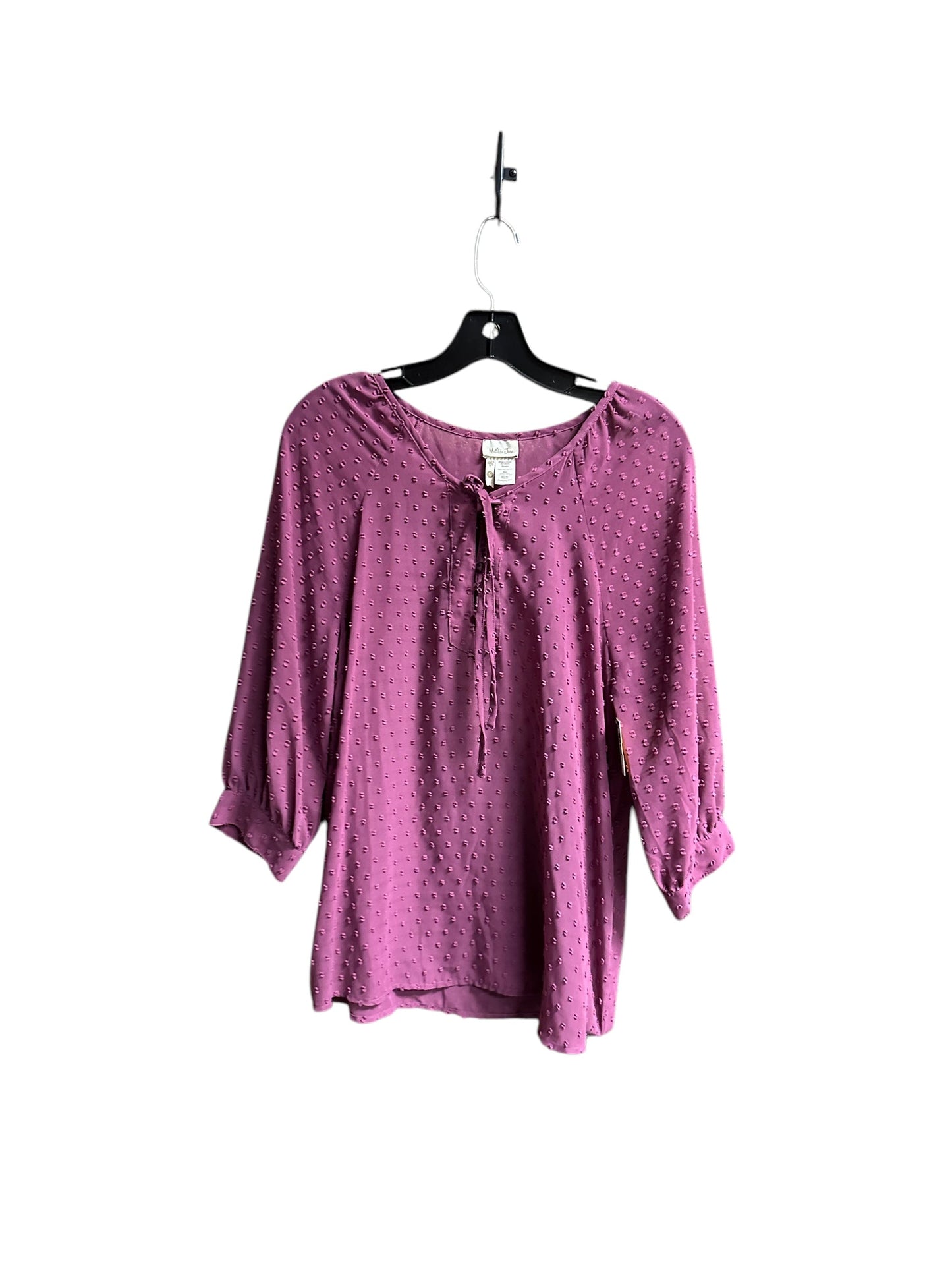 Top 3/4 Sleeve By Matilda Jane In Purple, Size: S