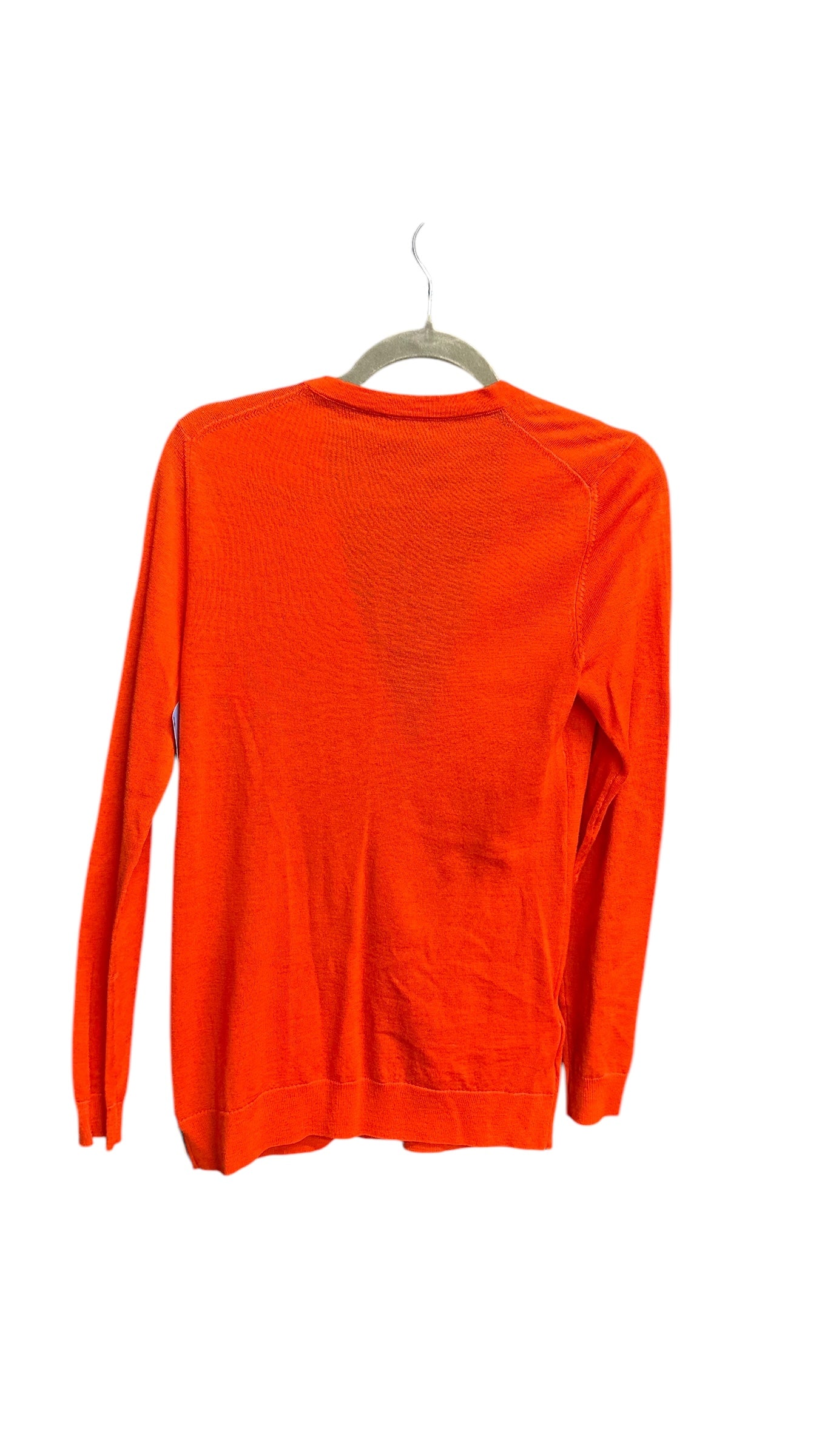 Sweater Cardigan By Ann Taylor In Orange, Size: M