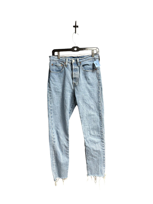 Jeans Straight By Levis In Blue Denim, Size: 4