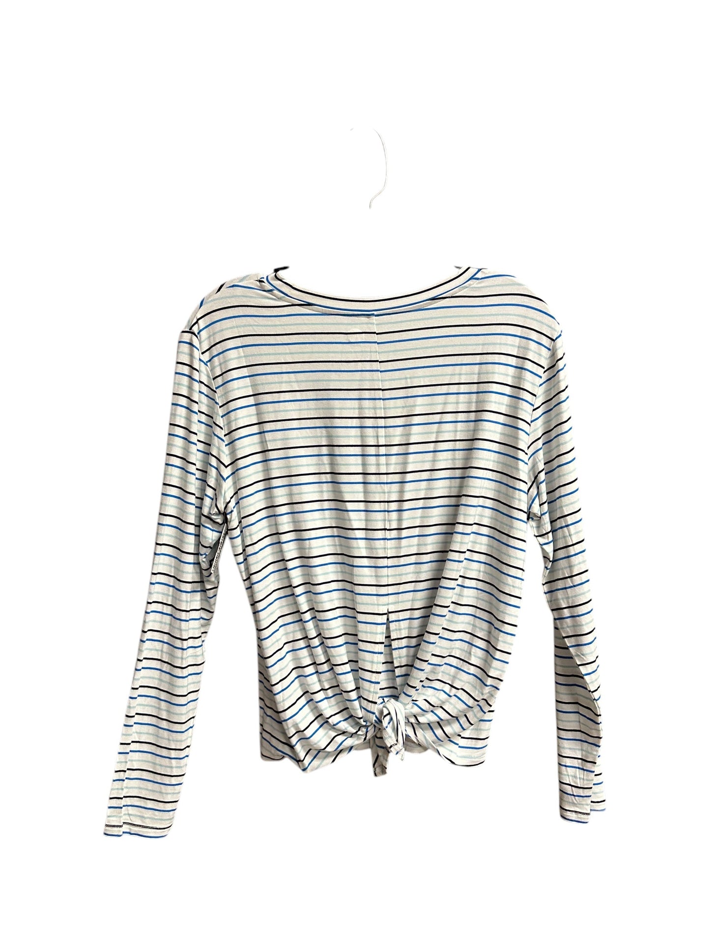 Athletic Top Long Sleeve Crewneck By Ab Studio In Striped Pattern, Size: S