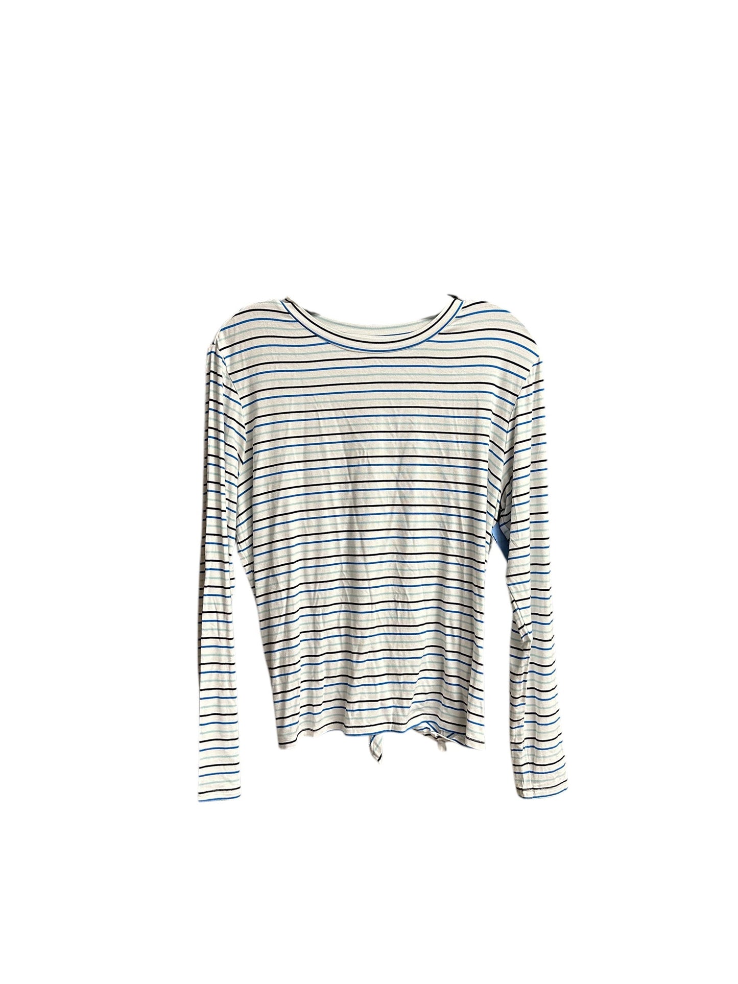 Athletic Top Long Sleeve Crewneck By Ab Studio In Striped Pattern, Size: S