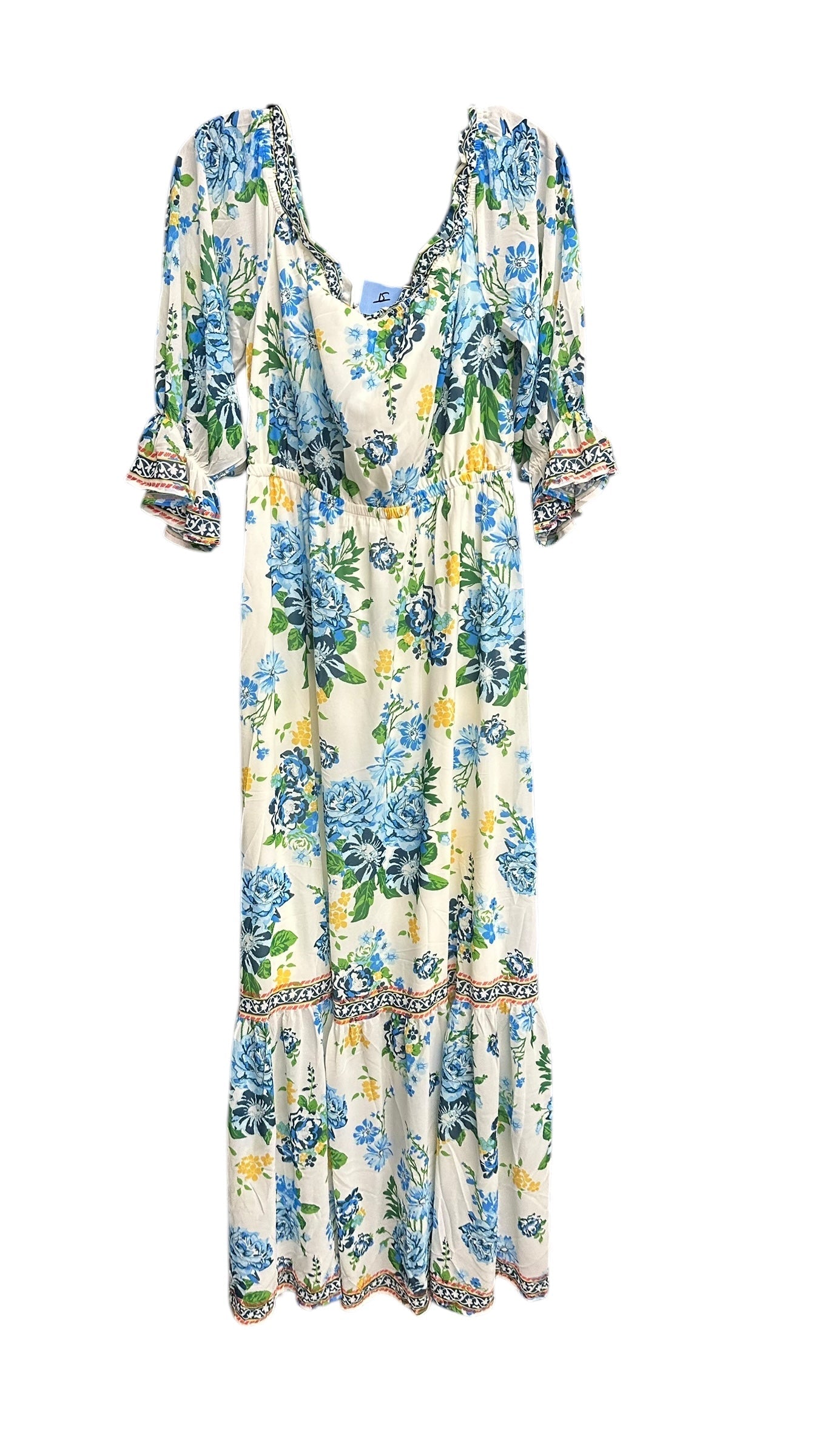 Dress Casual Maxi By Flying Tomato In Floral Print, Size: L