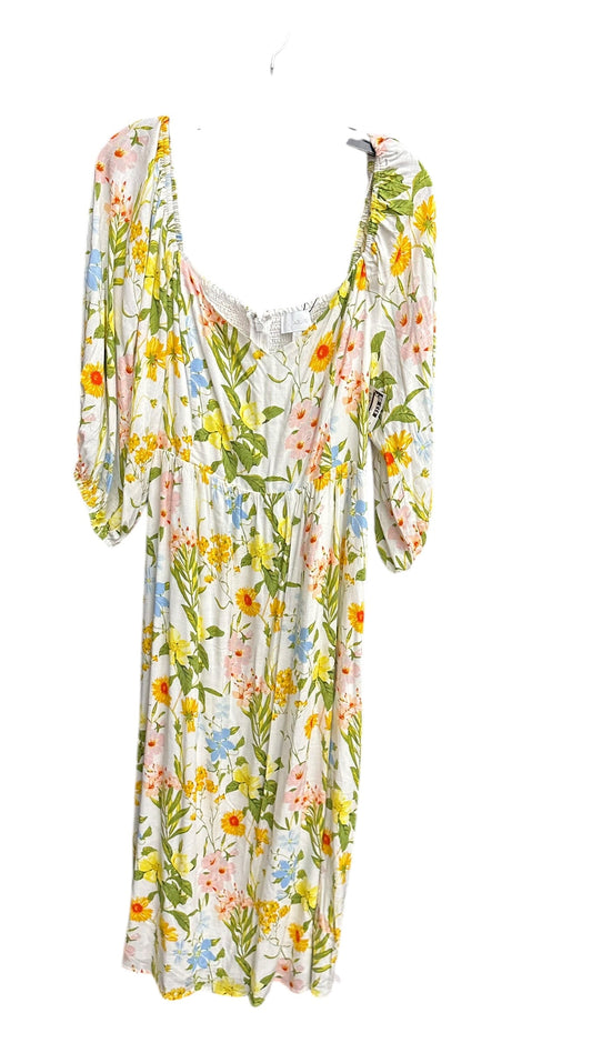 Dress Casual Maxi By Sugar Lips In Floral Print, Size: Xl