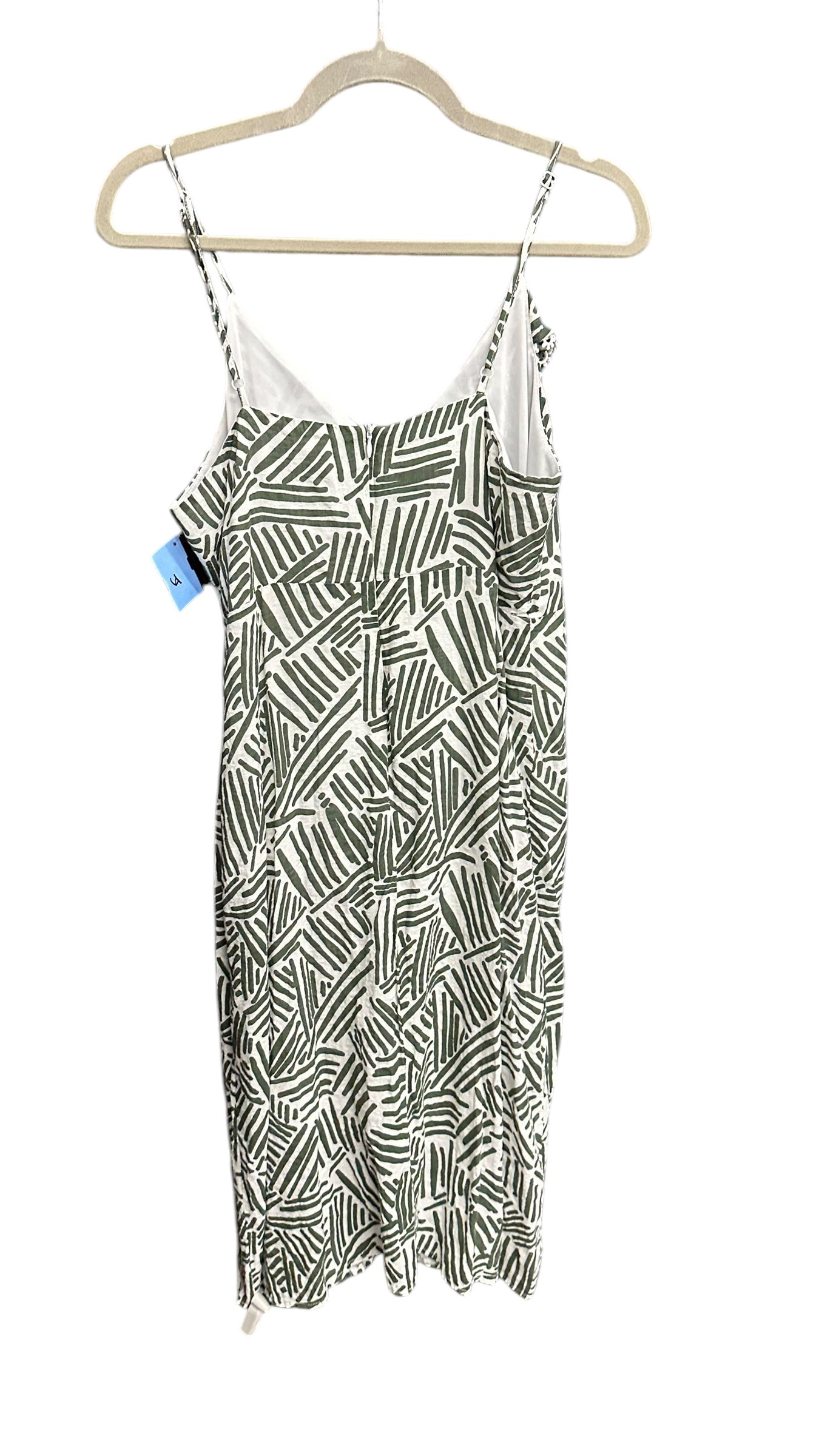 Dress Casual Midi By Thml In Green & White, Size: L